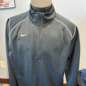 Nike ThermaFit Mens XXL Gray Half ZIP Pullover